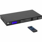 SIIG 8x8 HDMI 4K60Hz Matrix Switcher with LCD - 18Gbps- Downscaling- EDID Management - ARC- Audio Embedded/Extraction - 8x8 HDMI Matrix Switcher with LCD allows you to select and switch