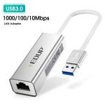 EDUP EP-9611 10/100/1000Mbps USB3.0 LAN
 Adapter Silver