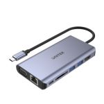 Unitek D1019B 8-in-1 USB-C 5Gbps Aluminium Multi-Port Hub with Power Delivery (2-Port USB3.0 + HDMI + VGA + SD + Audio +