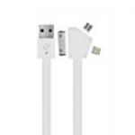 3-in-1 (Micro+Lightning+30Pin) USB Chargingand Data Cable 3' (1m) White