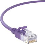 Cat6a SLIM UTP Cable5'Purple 30AWG