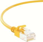 Cat6a SLIM UTP Cable 5' Yellow 30AWG