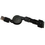USB Multifuctional 1' A/M To Micro B/M +Mini USB B/M+Apple 30p/M  Black Cable