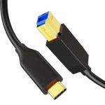 USB C 3.0 to A/B Cable M/M   Gold-Plated 6' Black