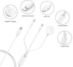 3-in-1 USB C Watch Charging Cable 3ft White