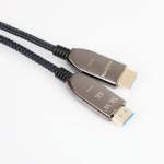 Optical Fiber HDMI Cable 48Gbps 24k Gold Plated Support 3D 8K@60Hz 4K@120Hz 15M(49.2ft) Black Gun