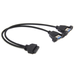 USB 3.0 20-pin Male Header to USB-A Female Cable